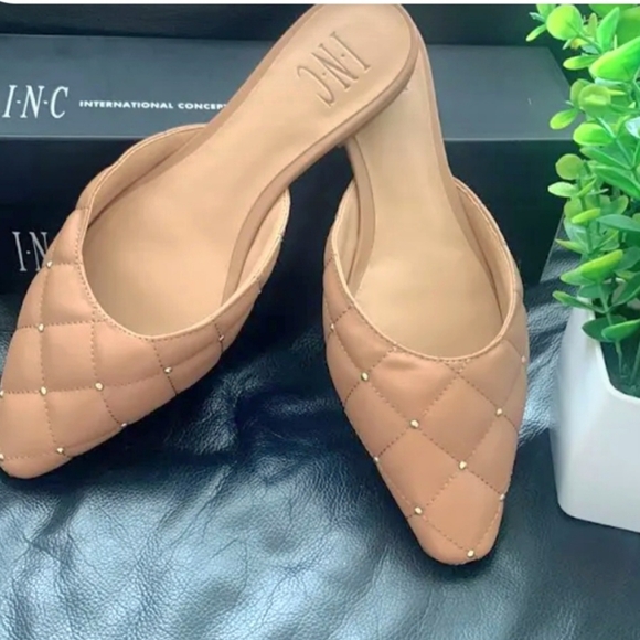 INC International Concepts Shoes - MACYS INTERNATIONCONCEPT, INC SHOES. MULES LIGHT BROWN, 7.5 US. NEW WITHOUT TAG.